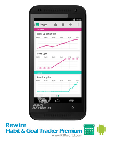 دانلود Rewire – Habit & Goal Tracker Premium v5.1.7 نرم افزار مدیریت اهداف و عادت ها 1
