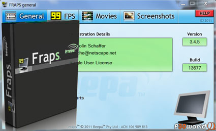 دانلود Beepa Fraps v3.4.5 – نرم افزار فیلم و عکس برداری از محیط دسکتاپ