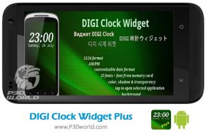 digi clock widget plus